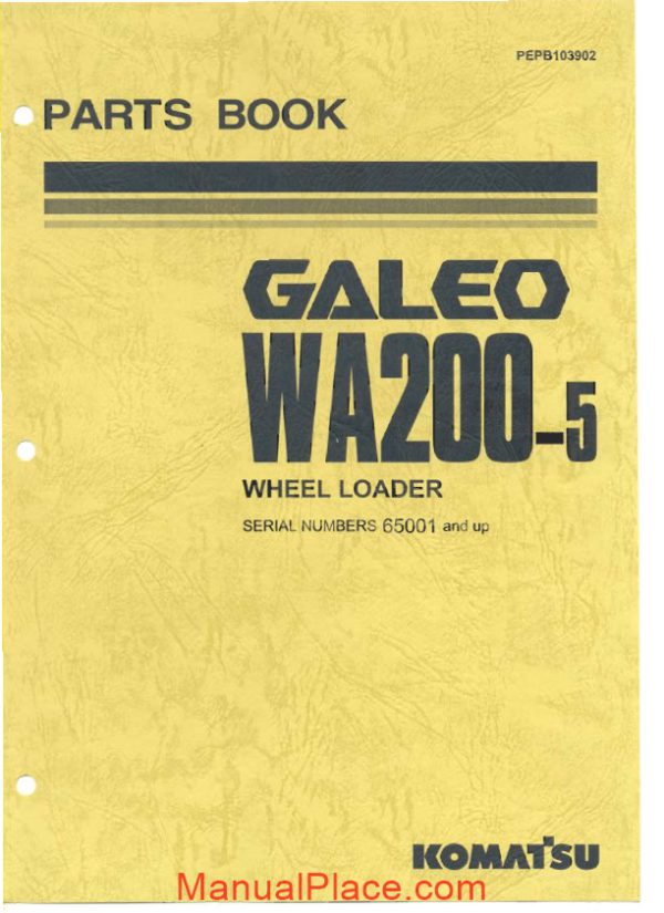 komatsu wa200 5 parts manual page 1