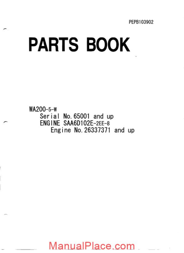 komatsu wa200 5 parts manual page 2