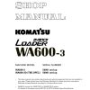komatsu wa600 3 wa600 3d tbg spec wheel loader service repair manual page 1