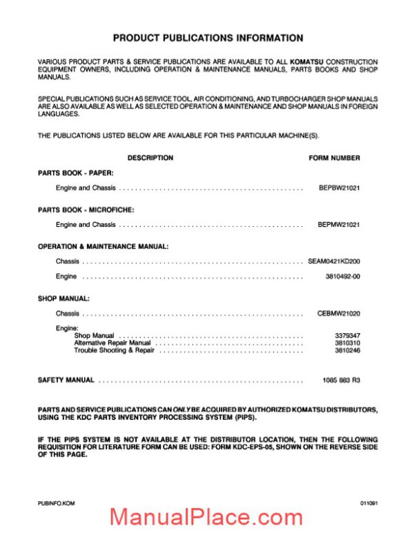 komatsu wheel loaders wa450 2 shop manual page 3