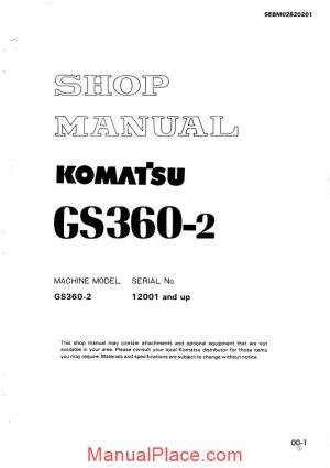 komatsu wheel stabilizer gs360 2 workshop manuals page 1