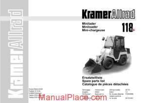 kramer 118 serie2 spare parts page 1