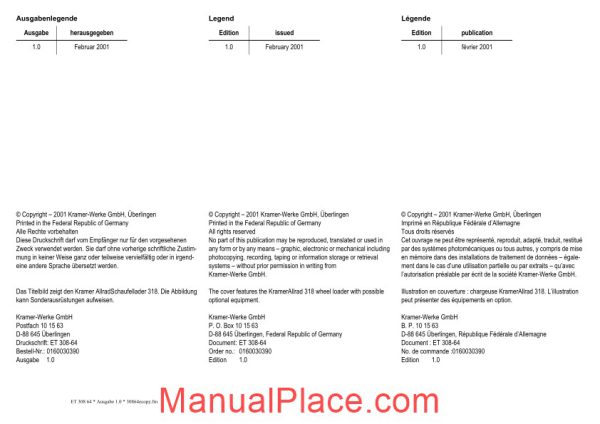 kramer 318 serie2 spare parts page 2