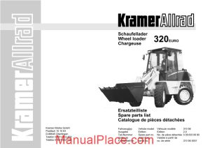 kramer 320 euro serie 1 spare parts page 1