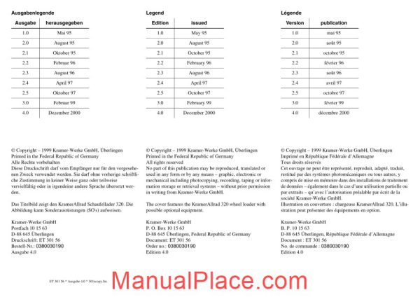 kramer 320 serie 1 spare parts page 2