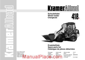 kramer 418 serie2 spare parts page 1