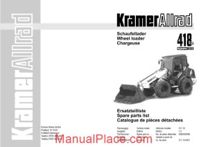 kramer 418 telescopic serie2 spare parts page 1