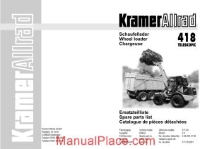 kramer 418 teleskopic serie 1 spare parts page 1