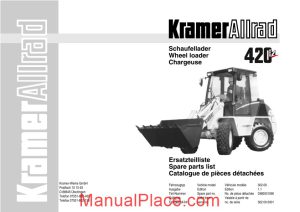 kramer 420 serie 2 spare parts page 1