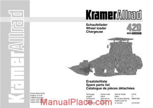 kramer 420teleskopic serie 2 spare parts page 1