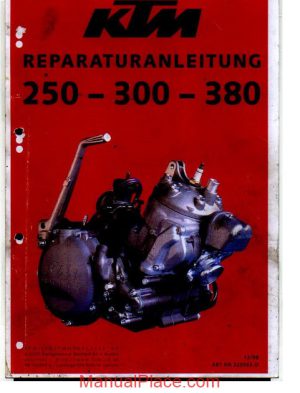 ktm 250 300 380 service manual german page 1
