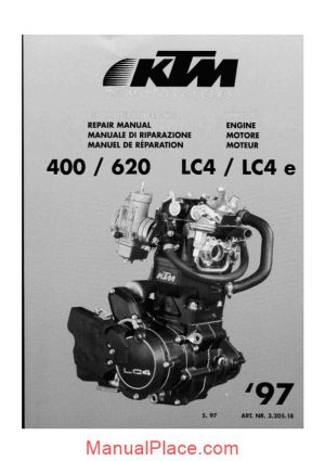 ktm 400 620 lc4 lc4e 97 repair manual page 1
