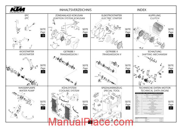 ktm lc4 2001 motor parts catalog page 3