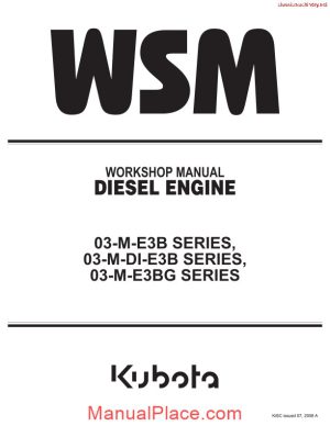 kubota 03 m series service manual page 1