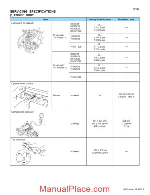 kubota 05 serie epa tier 2 engine service specification pdf page 1