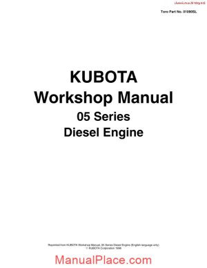 kubota 05 series diesel engine workshop manual 30k14497 page 1