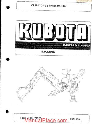 kubota b4672a bl4690a operation sec wat page 1