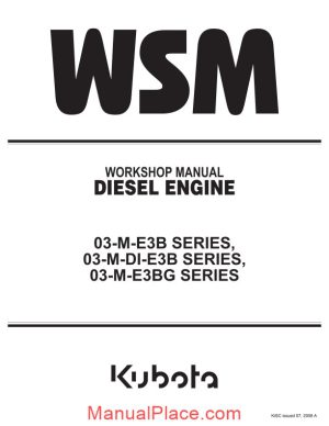 kubota diesel engine 03 m series 2008 workshop manual page 1