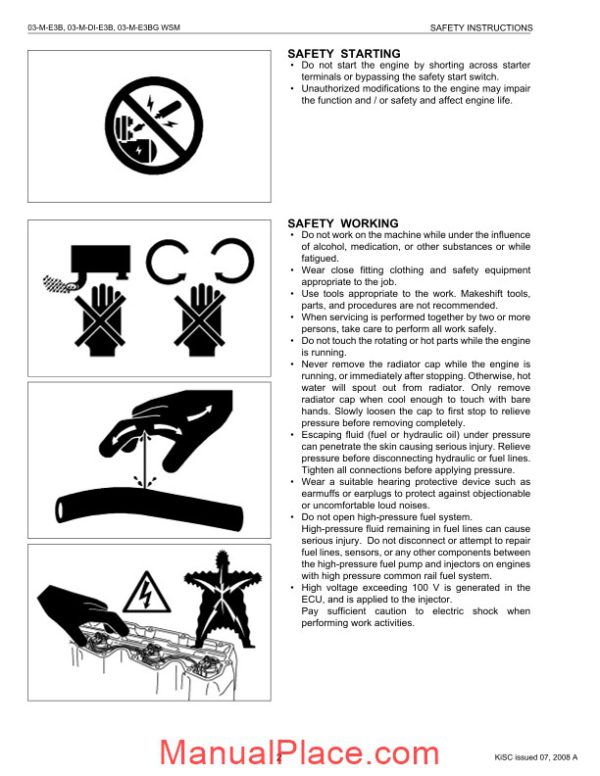 kubota diesel engine 03 m series 2008 workshop manual page 4