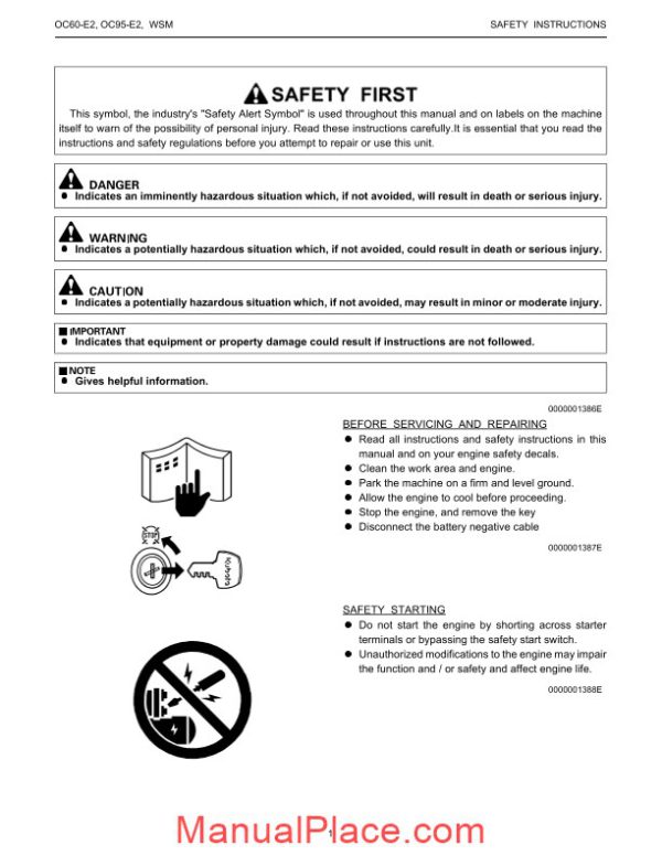 kubota diesel engine oc60 e2 oc95 e2 workshop manual 2 page 3