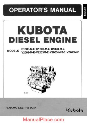 kubota diesel engine operation s manual page 1