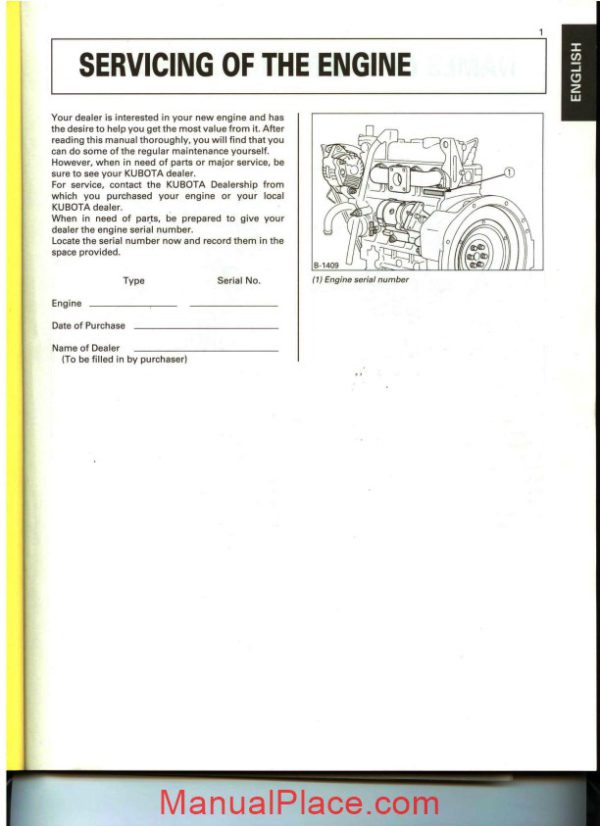 kubota diesel engine operators manual page 3