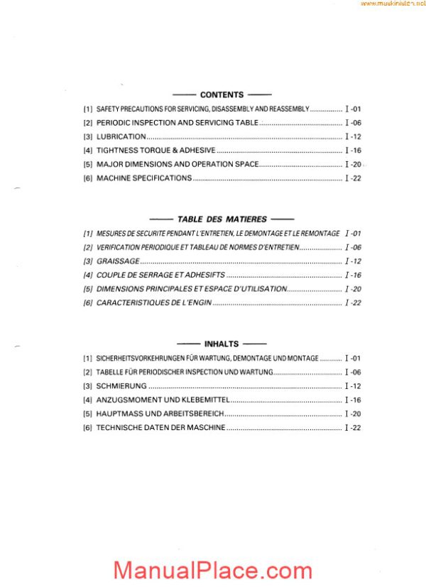 kubota excavator kh 36 151 workshop manual page 4