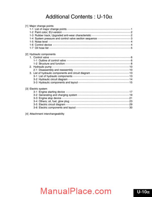 kubota excavator u10203545 workshop manual page 3