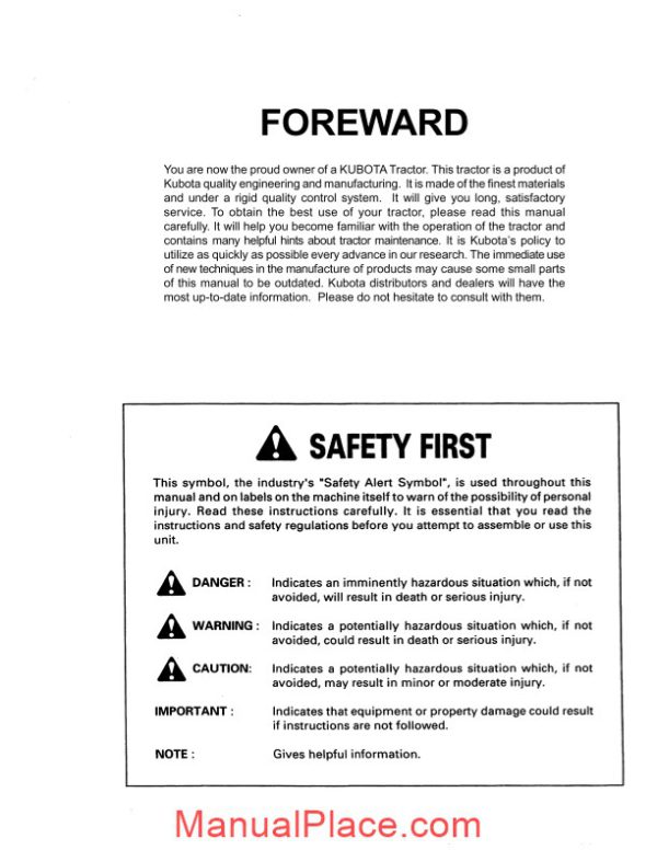 kubota tractor m4700 m5400 operator manual page 4