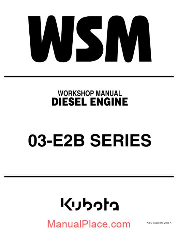 kubota v2203 workshop manual page 1