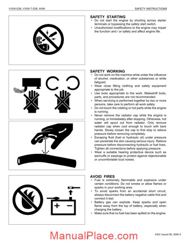 kubota v3300 e2b v3300 t e2b diesel engine workshop manual page 4