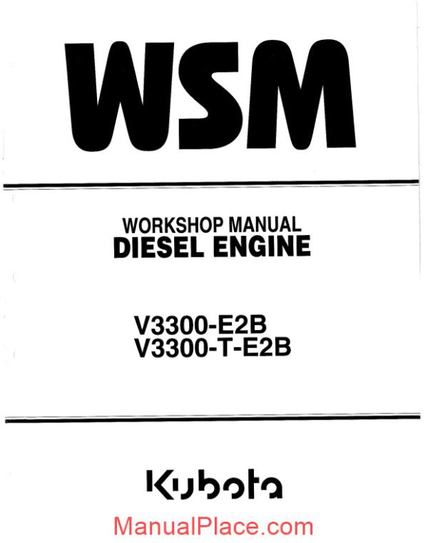 kubota workshop manual v3300 page 1