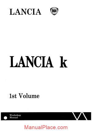 lancia kappa workshop service manual 1st volumes page 1