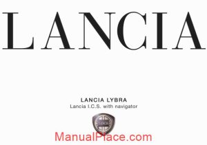 lancia lybra ics guide page 1