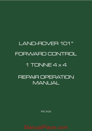 land rover 101 repair operation manual page 1