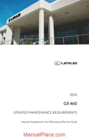 lexus gx 460 updated maintenance requirements final 01 21 10 page 1