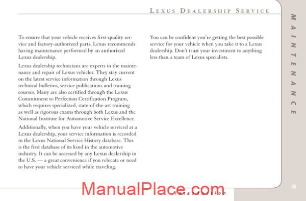 lexus scheduled maintenance rx300 guide 2 page 3