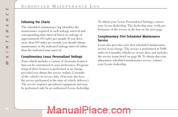 lexus scheduled maintenance rx300 guide 2 page 4