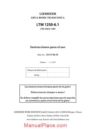 liebherr crane ltm 1250 6 1 instruction manual esp page 1