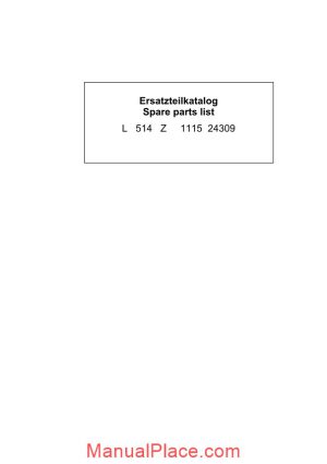 liebherr l514 spare parts page 1