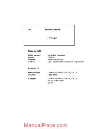 liebherr l580 1412 service manual page 1