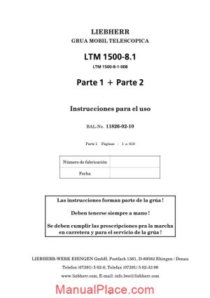 liebherr ltm 11500 8 1 instruction manual page 1