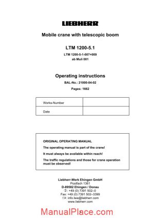 liebherrr mobile crane ltm 1200 5 1 operating instruction page 1