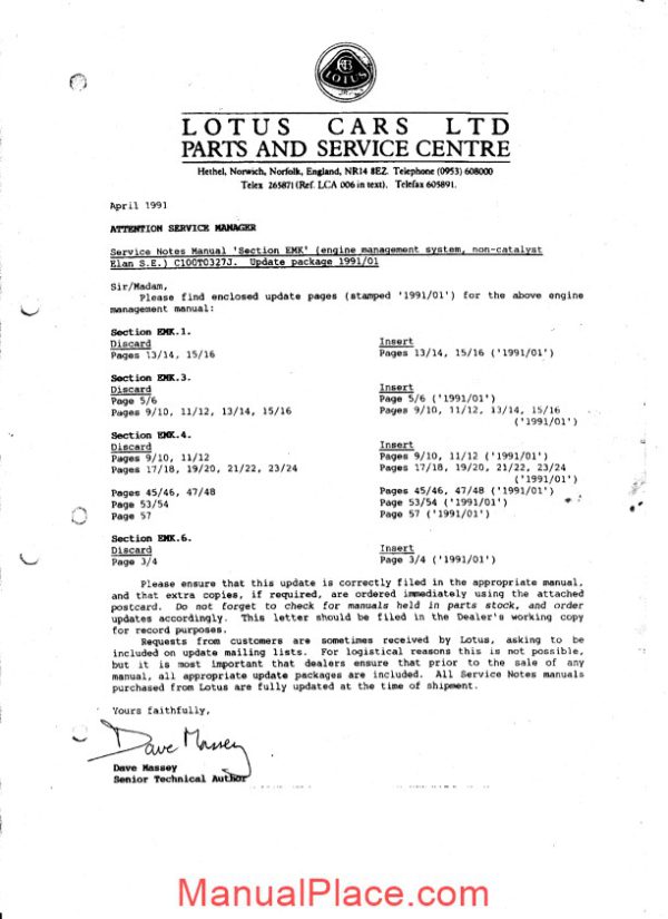 lotus elan engine management system page 1