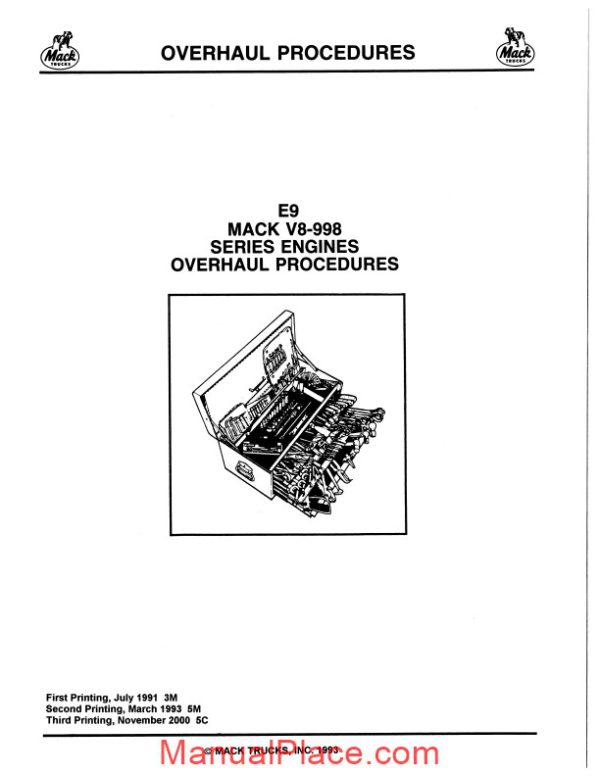 mack e9 v8 workshop manual page 2