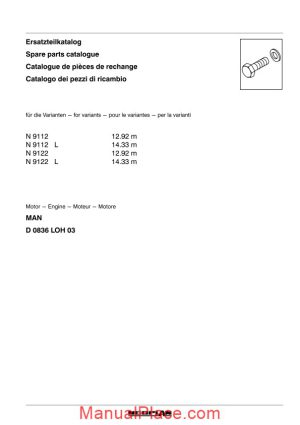 man d0836 loh 03 spare parts catalogue 14m16369 page 1