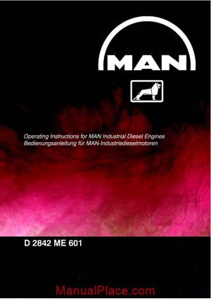man industrial diesel engines d 2842 me 601 operating instructions page 1