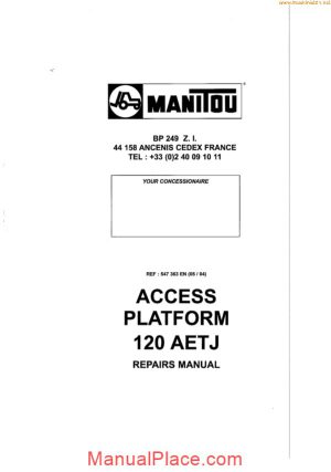 manitou access platform 120 aetj service sec wat page 1