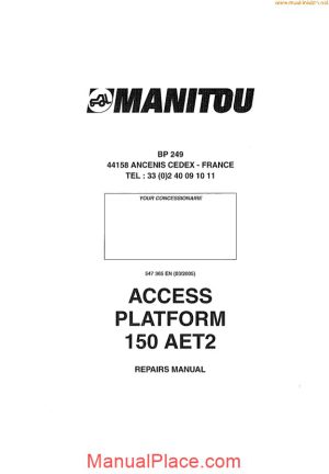 manitou access platform 150 aet2 service sec wat page 1