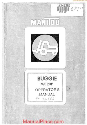 manitou buggie mc20p instructions sec wat page 1